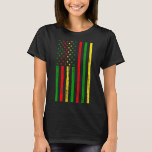 Camiseta Bandeira Afro-Americana Para História Negra Mês