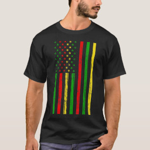 Camiseta Bandeira Afro-Americana para História Negra Mês T-