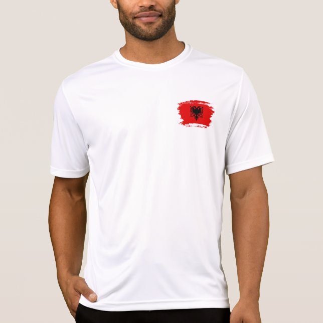 Camiseta bandeira albanesa (Frente)