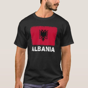 Camiseta Bandeira Albânia apoia Pessoas albaneses