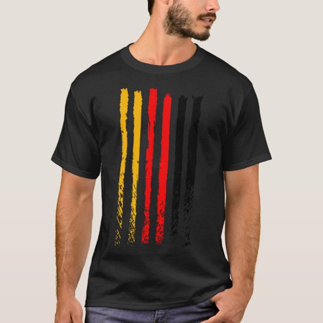 Camiseta Bandeira alemã adora pessoas alemãs orgulhosas BAC (Frente)