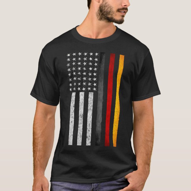 Camiseta Bandeira Alemã Americana (Frente)