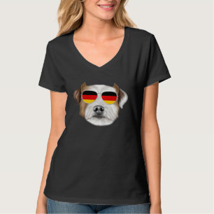 Camiseta Bandeira alemã Parson Russell Terrier Cachorro Ale