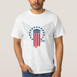 Camiseta Bandeira alta referente à cultura norte-americana
