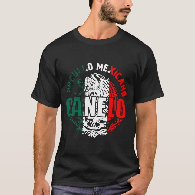 Camiseta Bandeira Alvarez de CANELO Men_s México que (Frente)