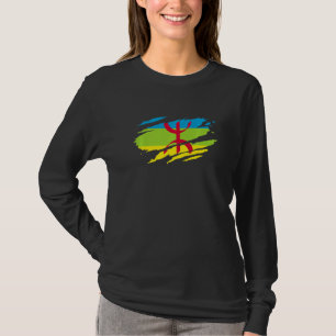 Camiseta Bandeira Amazigh No Meu Coração Orgulhosa Bandeira