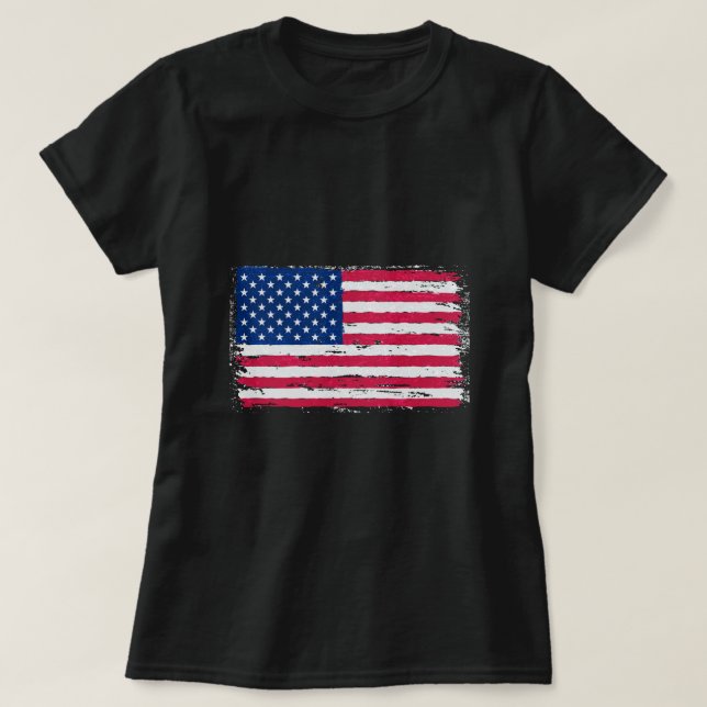 Camiseta Bandeira Americana (Frente do Design)