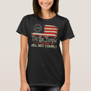 Camiseta Bandeira Americana 1776 Bandeira Nós, As Pessoas Q