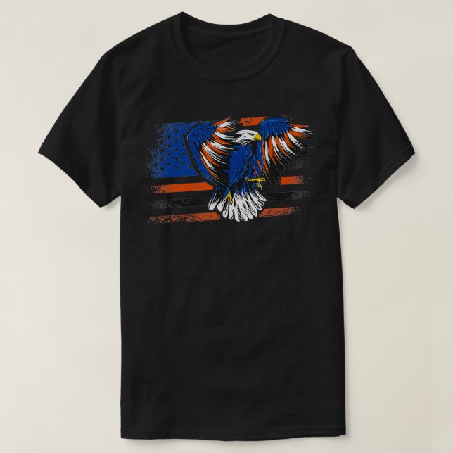 Camiseta Bandeira Americana 4º de julho da Independência Am (Frente do Design)