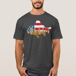 Camiseta Bandeira americana 4º de julho de pesca 