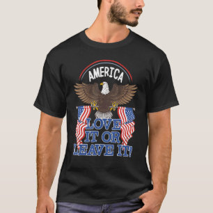 Camiseta Bandeira Americana 4 De Julho América Ama Ou L