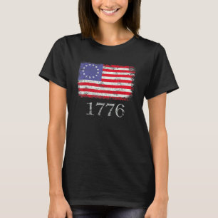 Camiseta Bandeira Americana 4 De Julho Betsy Ross 1776 Home