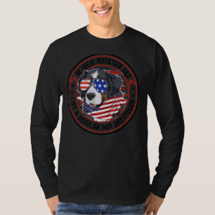 Camiseta Bandeira Americana 4 De Julho Da Montanha Bernesa