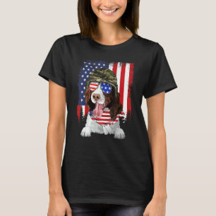 Camiseta Bandeira Americana 4 De Julho English Springer Spa