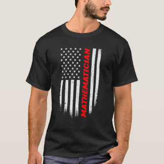 Camiseta Bandeira Americana 4 De Julho Matemático Ensino