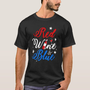 Camiseta Bandeira Americana 4 De Julho Vinho Vermelho E Azu