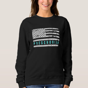 Camiseta Bandeira Americana Afastada Orgulhosa Pré-escola P