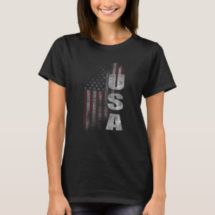 Camiseta Bandeira Americana Afetada Patriótica