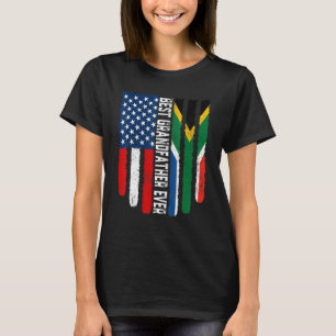Camiseta Bandeira Americana África do Sul Melhor Avô E