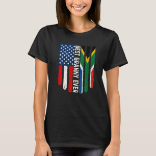 Camiseta Bandeira Americana África do Sul Melhor Avó Ever F