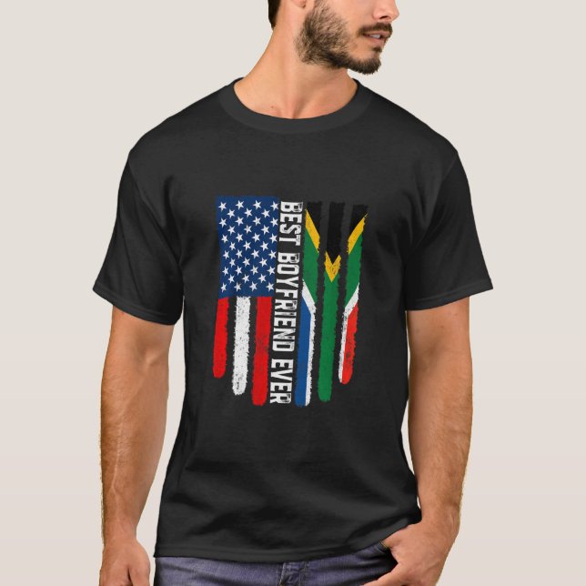 Camiseta Bandeira Americana África do Sul - Melhor Namorado (Frente)