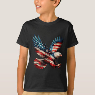 Camiseta Bandeira Americana Águia Careca 4 De Julho Usa Pat
