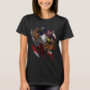 Camiseta Bandeira Americana Águia Careca Musculosa Biciclet