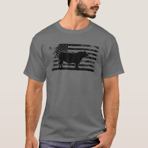Camiseta Bandeira Americana - América Vaca Negra Angus Ran