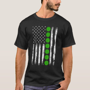Camiseta Bandeira Americana Angustiada Esportes de Pickleba