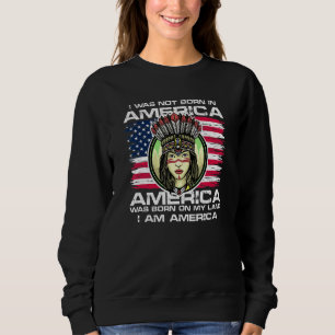 Camiseta Bandeira Americana Angustiada Nativa A América Foi