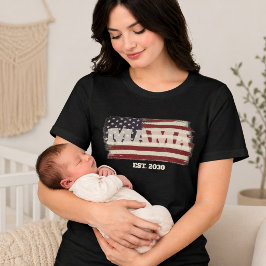 Camiseta Bandeira Americana Ano de Fundação MAMA