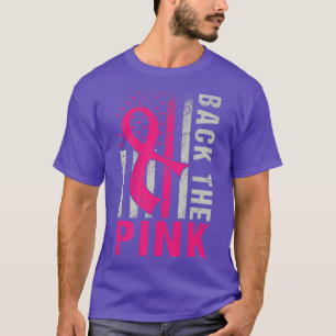 Camiseta Bandeira Americana Anterior Ao Cancer De Fita Rosa