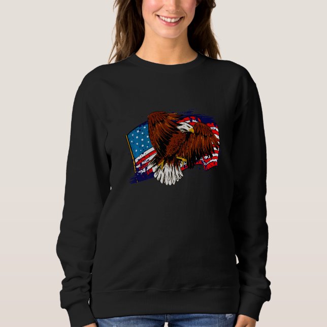 Camiseta Bandeira Americana Bald Eagle (Frente)
