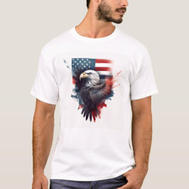 Camiseta Bandeira Americana Bald Eagle