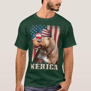 Camiseta Bandeira Americana Bandana Pit Bull Dog Lover Pitb
