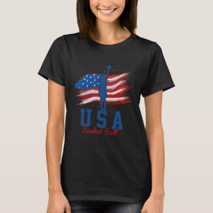 Camiseta Bandeira Americana Basquete 4 De Julho Dos Eua Apo