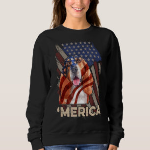Camiseta Bandeira Americana Basset Hound Patriotic Dog 4º D