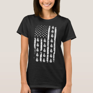 Camiseta Bandeira Americana Bifes Comida EUA Patriotismo Pa