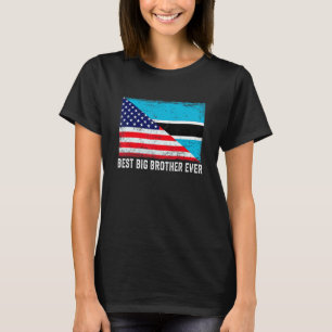 Camiseta Bandeira Americana Botsuana é o melhor irmão mais 