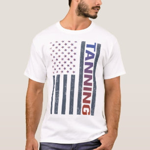 Camiseta Bandeira Americana Bronzeamento Solário banho de s