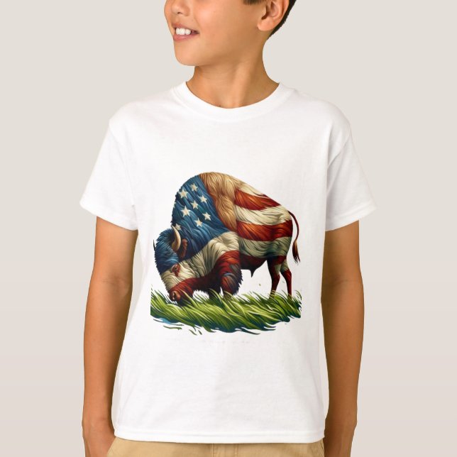 Camiseta Bandeira Americana Buffalo (Frente)