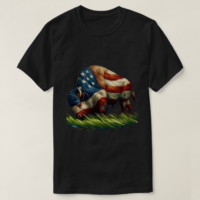 Camiseta Bandeira Americana Buffalo (Frente do Design)