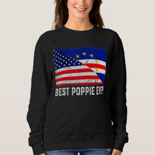 Camiseta Bandeira Americana Cabo Verde Melhor Poppie Alguma
