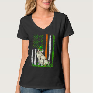 Camiseta Bandeira Americana - Cachorro Eskimo-Americano - S