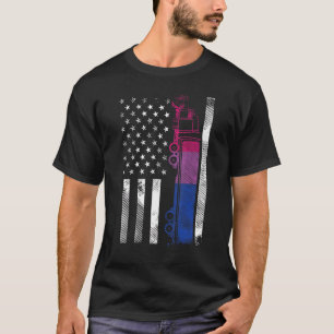 Camiseta Bandeira Americana Caminhão Bissexual Bi Pride Lgb