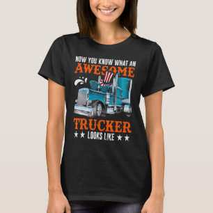 Camiseta Bandeira Americana Caminhão Motorista Boné de Cami