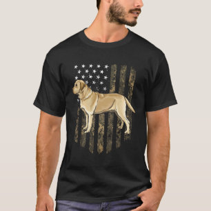 Camiseta Bandeira Americana Camuflada Labrador Retriever Am