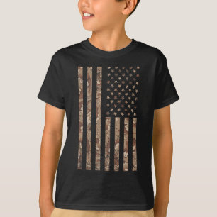Camiseta Bandeira Americana Camuflada Militar 4 De Julho Am