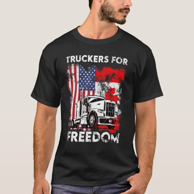 Camiseta Bandeira Americana Canadá, Voo da Liberdade de Ban (Frente)