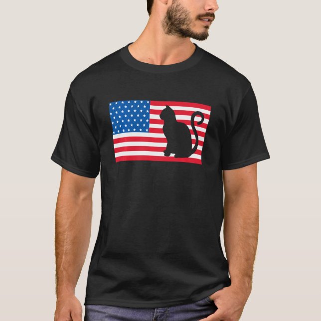 Camiseta Bandeira Americana Cat. 4 De Julho Nos Veteranos M (Frente)